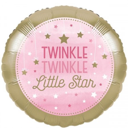 Rosa Twinkle Little Star Folieballong