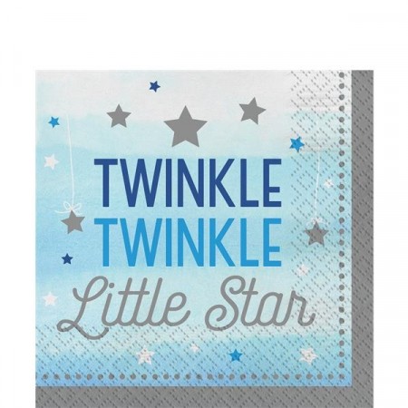 Blå Twinkle Little Star Servietter